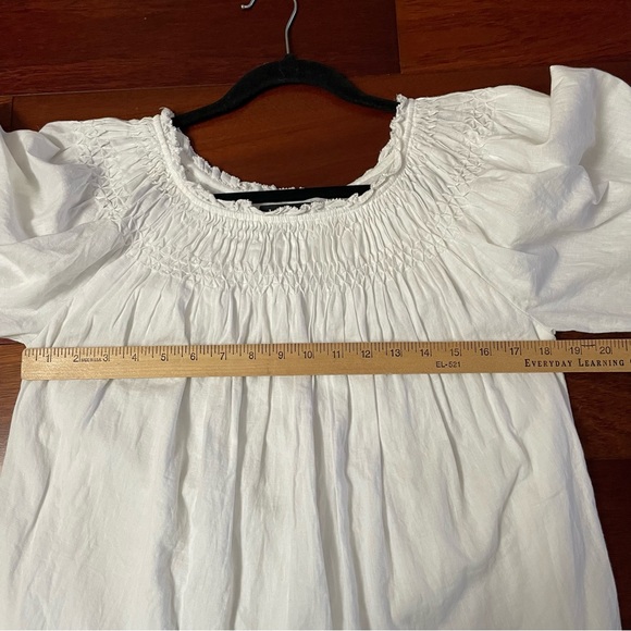 Lauren Ralph Lauren Pintuck Peasant Blouse Top Puff Sleeve Cottagecore SP B23 - Picture 5 of 8